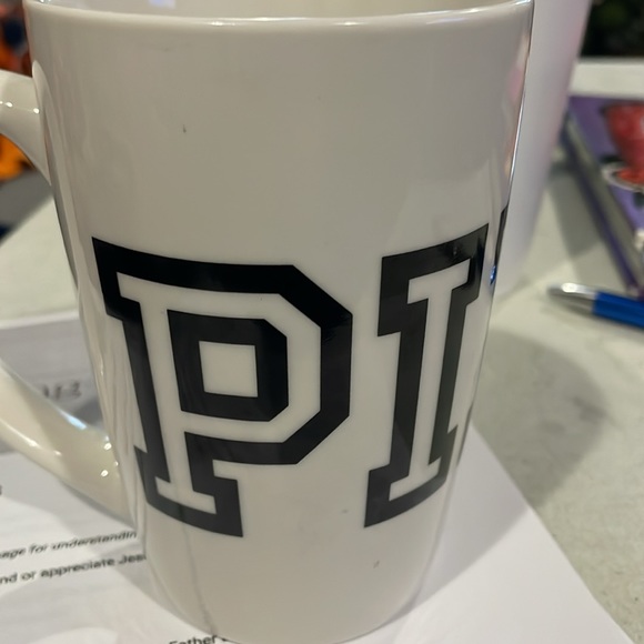 PINK by Victoria Secret LOGO MUG PINK in Black lettering mug is Off-White color - Picture 14 of 14